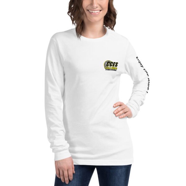 CCES Unisex Long Sleeve Tee White - Enjoy the Ride !